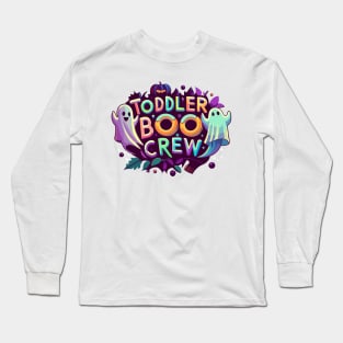 Halloween Daycare Teacher Cute Toddler Boo Crew Pre-K Kids Long Sleeve T-Shirt